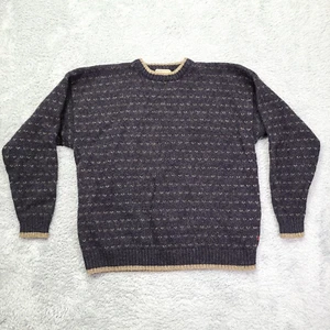 Suéter Woolrich De Colección Para Hombres 2XL Gris Ojo de Pájaro Lana Cuello Redondo Pesado - Imagen 1 de 14