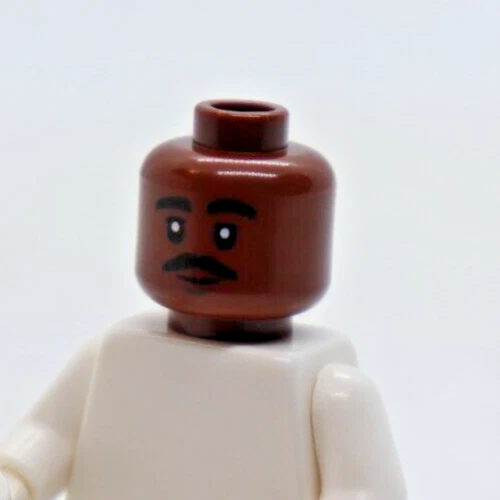 HEAD -BROWN 眉毛胡子下巴淡 21337 乐高® 迷你人偶零件 — 第 1/1 张图片