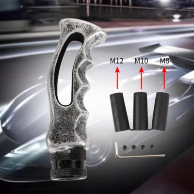 Manija de empuñadura de pistola ranurada universal palanca de cambios manual palanca de cambios gris Foto 1 de 4