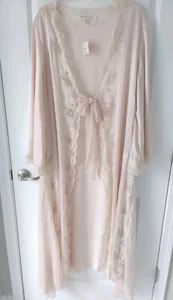 Vintage Victorias Secret ROBE Pink Silk BRIDAL Womens Medium large NOS w TAGS - Picture 1 of 21
