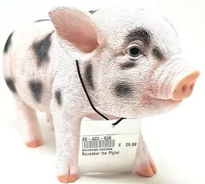 Outdoor / Indoor Garden Resin Animal Statue Pet Pink Black Standing Pig Piglet - Bild 1 von 3