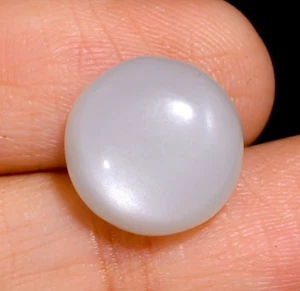 9 Cts Natural White Moonstone Round Cabochon Loose Gemstone. Jewelry making - Picture 1 of 3