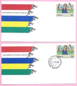 AUSTRALIA 1981 Pair of PSE's #034 FDC & Mint - 100th STAWELL EASTER GIFT - Picture 1 of 2