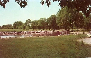 East Bank Foot Bridge, Grand Lake St. Marys, St. Marys, Ohio -- POSTAL - Imagen 1 de 2
