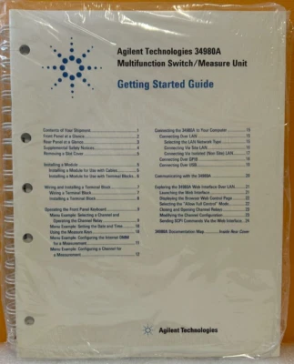 Agilent / HP 34980-90000 2005 34980A Multifunction Switch /Measure Unit Manual. - Image 1 of 2