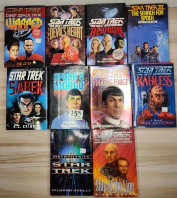 Star Trek Hardcover Lot Of 10 Novels Dust Jacket Vintage SciFi  - Image 1 of 4