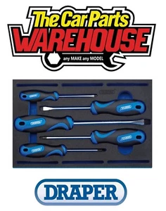 Draper	63400	/	IT-EVA15 SOFT GRIP SCREWDRIVER SET IN 1/4 DRAWER EVA ( 5 PIECE ) - Picture 1 of 1