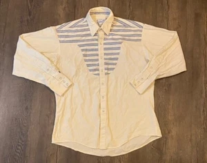 Rockmount Ranch Wear Men's Pearl Snap Shirt Size Medium Relaxed Fit Striped USA - Picture 1 of 5