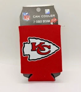 NFL Kansas City Chiefs Logo Can Cooler 12oz Collapsible Koozie - Two Sided - Picture 1 of 2