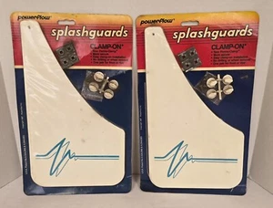 Vintage 80's White & Blue (Teal) Splash Guard Clamp On NOS *Brand New* - Picture 1 of 2
