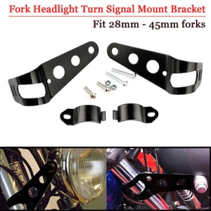 28mm-42mm Fork Motorcycle Head Lamp Holder Adapter Headlight Mount Bracket Black - Picture 1 of 16