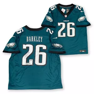 Saquon Barkley Autographed Eagles Super Bowl 59 Champs Nike Jersey Beckett A - Picture 1 of 3