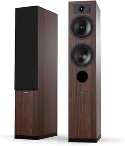 INDIANA LINE TESI 5 Legno Wood Moca COPPIA diffusori 3 Vie Pavimento HiFi 150W - Foto 1 di 2