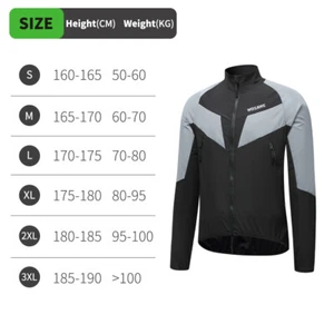 WOSAWE Men/Women Cycling Reflective Jackets YKK Zipper Windproof Wear-resistant - Picture 1 of 16