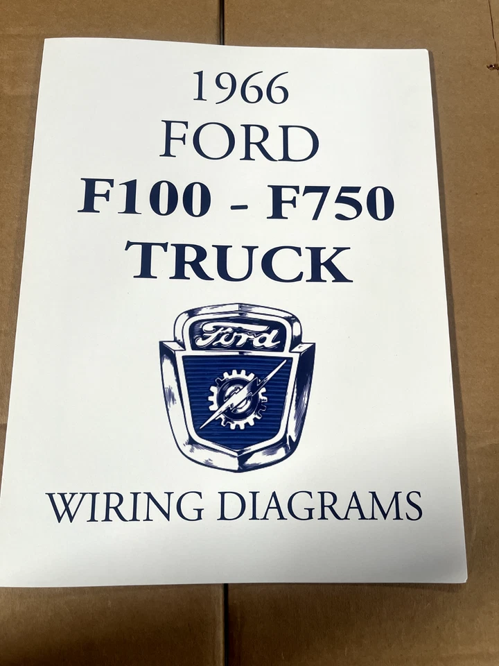 Ford Truck 1966 diagrama de cableado folleto F100-F750 Foto 1 de 1
