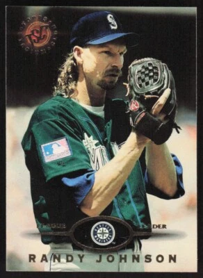 1995 Stadium Club Baseball League Leader Randy Johnson #340 Seattle Mariners - Image 1 of 2