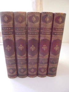 Lord Macaulay~THE HISTORY OF ENGLAND~5 VOLUMES~CIRCA 1880~ VERY NICE SET - Foto 1 di 7