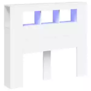 LED Lights Headboard Cabinet Wooden Bed Head Storage Bedhead King Single 120cm - Picture 1 of 12