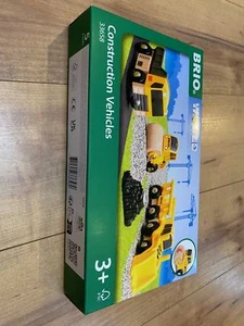 Ensemble véhicule de construction BRIO WORLD 33658 camion benne, rouleau vapeur et chargeur - Photo 1 sur 12