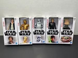 New Star Wars Disney Hasbro Figures Yoda, C-3PO, Han Solo, Skywalker, Trooper - Picture 1 of 6