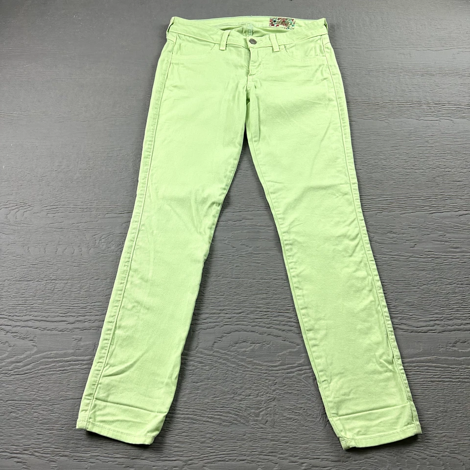 Pantalones Siwy para mujer 28 verdes ajustados rectos tiro bajo hechos en EE. UU. informales coloridos Foto 1 de 4