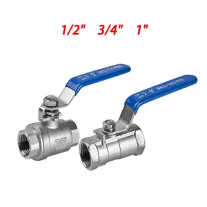 Edelstahl Kugelhahn Kugelventil Muffenkugelhahn IG voller Durchgang 1/2" 3/4" 1" - Bild 1 von 11