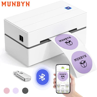MUNBYN Bluetooth Thermal Label Printer 130B Wireless 4x6 Shipping Label Printer - Image 1 of 4