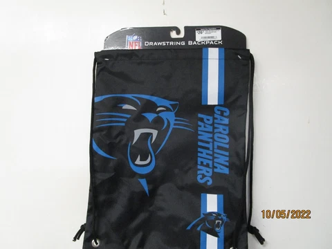 NFL Carolina Panthers Logo Drawstring Back Pack 18"x14" - New - Free Ship! Cover