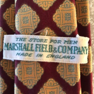 VINTAGE 50s 60s Marshall Field & Company The Store For Men England All Silk MCM - Picture 1 of 14
