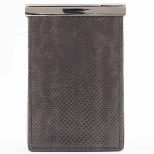 Auth GUCCI Cigarette Case Gray 03009591559 Leather - Picture 1 of 10