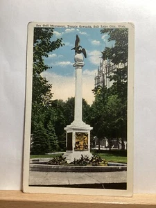 Sea Gull Monument, Temple Grounds: Salt Lake City, UT - Vintage Postcard - Picture 1 of 3