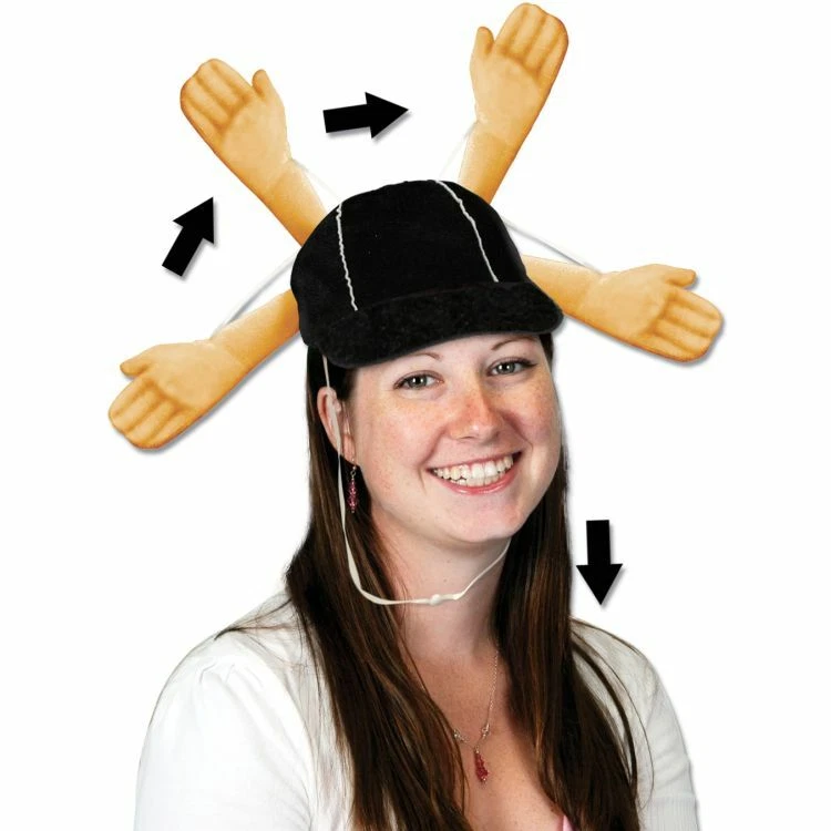 Gorra de fútbol de felpa con touchdown aplaudiendo sombrero fútbol decoración de fiesta de cumpleaños Foto 1 de 1