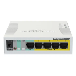 MikroTik 260 GSP / RB260GSP | Gigabit Switch, 5 x RJ45 Port, 1 x SFP Port, PoE O - Bild 1 von 2