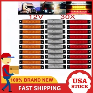 10X Rojo 10X Ámbar 10X Blanco 6 SMD 12V Lateral Camión Remolque Luz LED Marcadora EE. UU. - Imagen 1 de 8