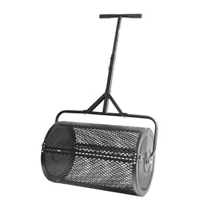 24 Inch Compost Spreader and Peat Moss Spreader, 24" Lawn Spreader Roller Spr... - Picture 1 of 6