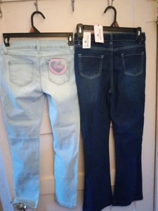 2 NWT Girls Size 12 Jeans Beautees And YMI Girl - Picture 1 of 8