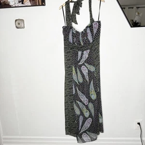Torrid Paisley Floral Smocked Lined Halter Dress Womens 18 Midi Boho Y2K Style - Picture 1 of 13
