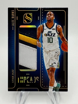2024-25 Silhouette ALEC BURKS Holo Gold Threads Patch /10 Game Worn #THRBRK - Image 1 of 2