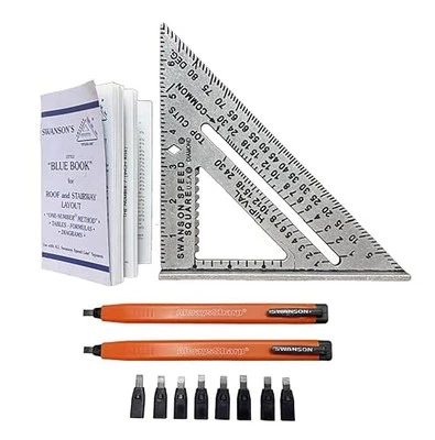 Swanson Tool Co S0101CP216 Value Pack includes 7-Inch Speed Square with Blue - Image 1 of 4