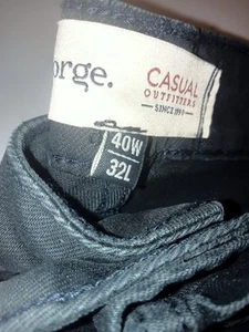 Mens Dark Grey Jeans Slim Fit 40 W 32 L Excellent Condition - Picture 1 of 7