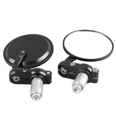 2X Espejos retrovisores laterales de extremo de barra plegables para motocicleta de 7/8" para Honda Suzuki Yamaha Kawasaki Foto 1 de 4