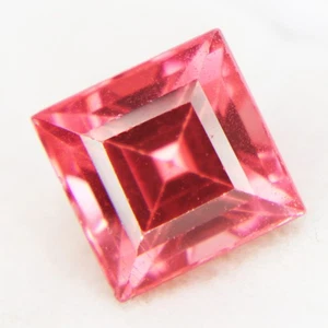5.50 Ct Princess Shape Loose Gemstones Peach Pink Natural Morganite - Picture 1 of 4