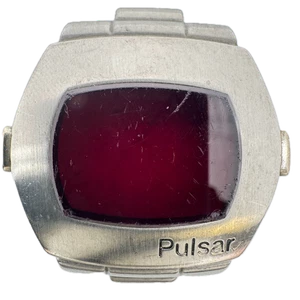 Vintage Pulsar Date II Bezel Men's Wristwatch Case Stainless Steel Swiss Made - Picture 1 of 3