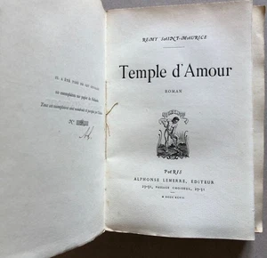 Remy Saint-Maurice — Temple d'Amour — é.o. tirage de tête n°/10 — Lemerre — 1897 - Imagen 1 de 10