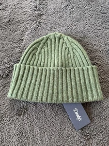 Drake’s Green Lambswool Ribbed Knit Beanie/Cap/Hat - Made in Scotland - Picture 1 of 5