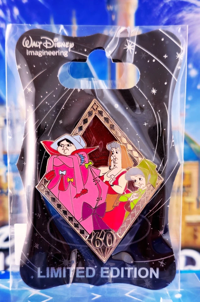 Disney WDI Pin - Sleeping Beauty 60th Anniversary Diamond LE 250 Good Fairies - Image 1 of 1