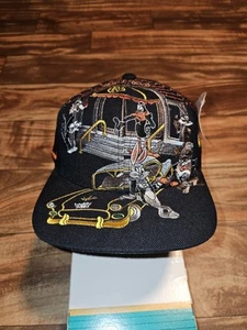 NEW Vintage RARE Hard Rock Cafe Looney Tunes Big Logo Hat Bootleg Strapback - Picture 1 of 9