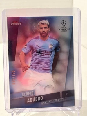 2019-20 Topps Finest UCL Blue Refractor /150 Sergio Aguero Sergio Agüero #99 - Image 1 of 2