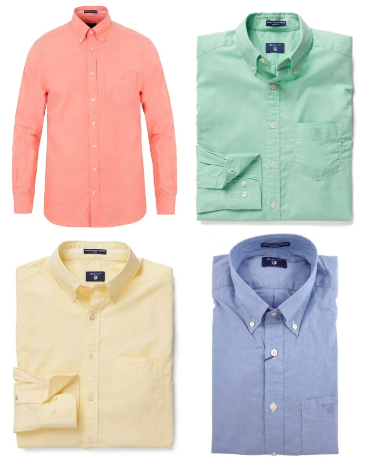 Camisa Gant para hombre lavada pinpoint Oxford ajustada con botones (331512) Foto 1 de 1