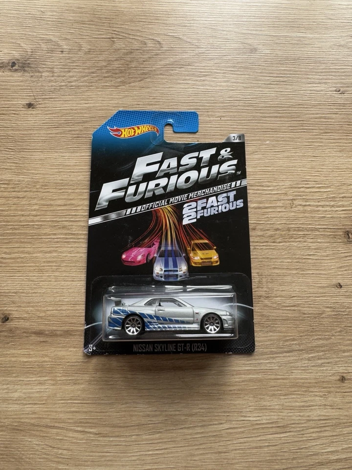 2014 Hot Wheels Fast & Furious Series 2nd Year Nissan Skyline GT-R (R34) 3/8 - Bild 1 von 1